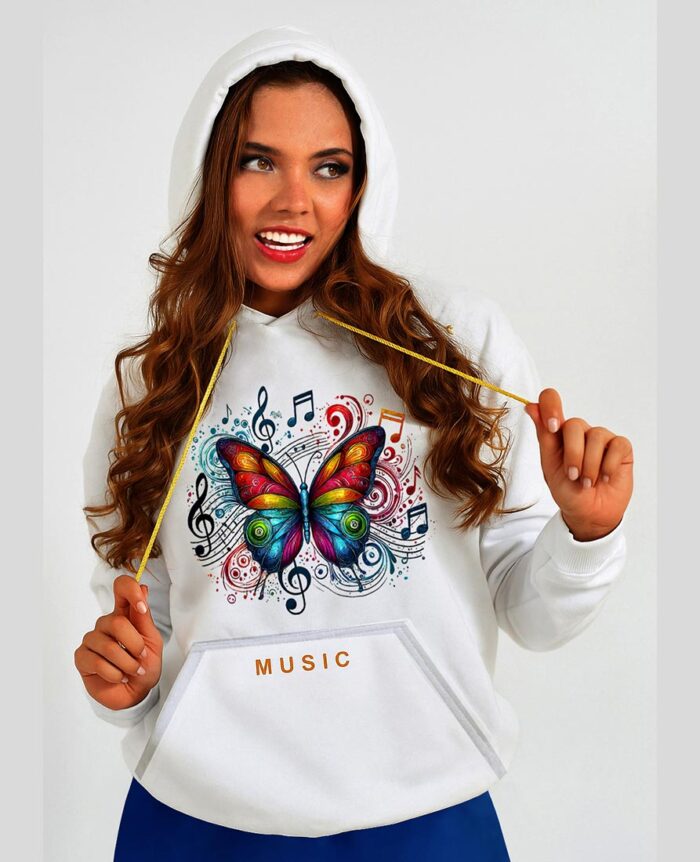 Hoodies Mariposa tecknicolor